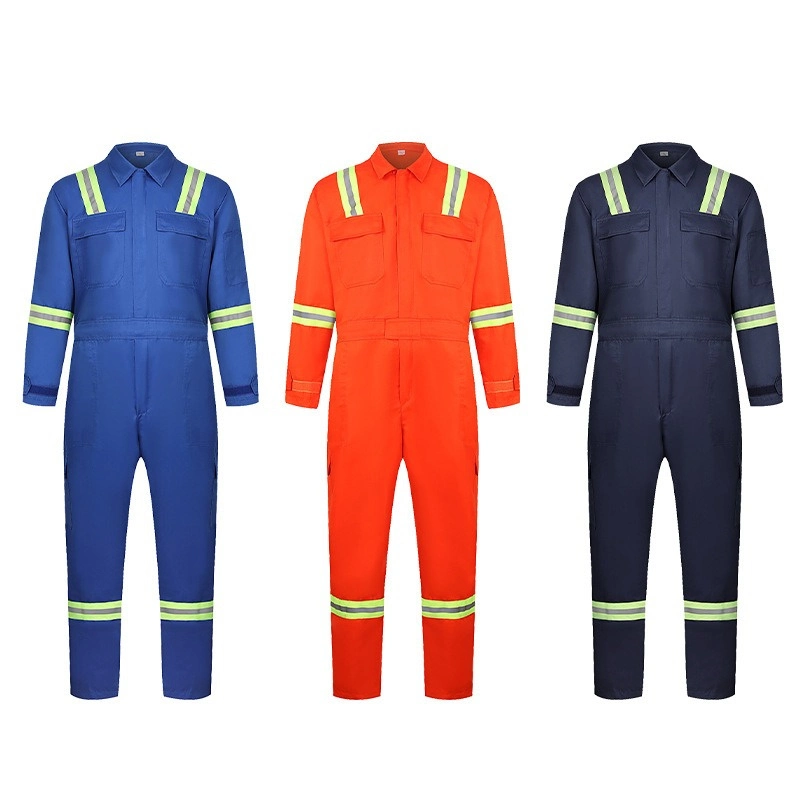 Customized Industrial High Visibility Polyester Cotton Durable Safety Coverall Construction Factory Workwear Overall