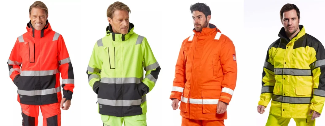 Custom Winter Hi Vis Windproof Durable Work Coat Welding Factory Reflective Safety Jacket