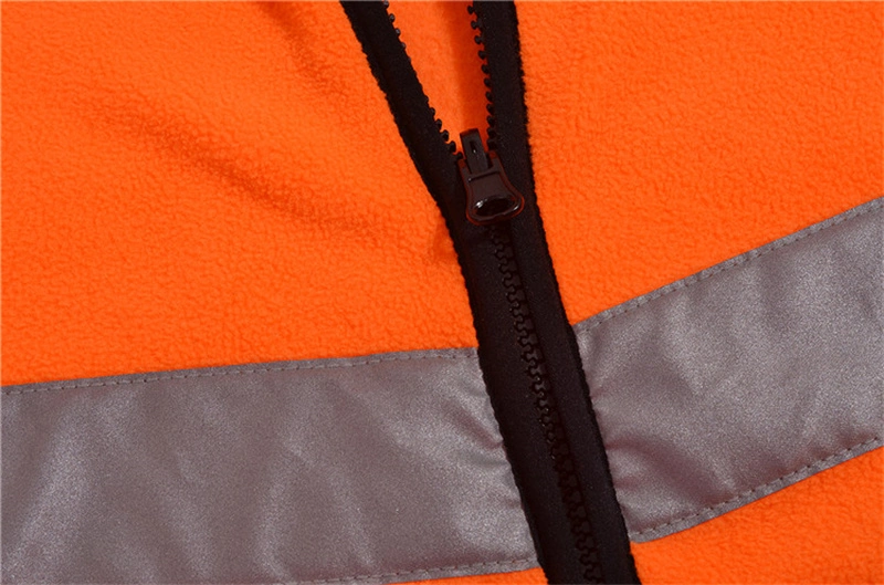 Safety Construction Custom Cheap Reflective Tape Polyester Fleece Warm Overall Uniform Factory Weld Men Workwear Winter Jacket