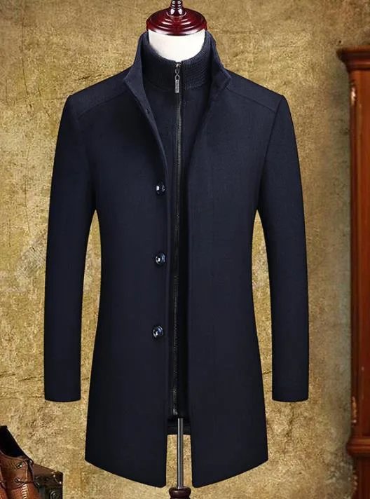 High Quality Fabric Long Wool Coat Manufacturers Direct Sales