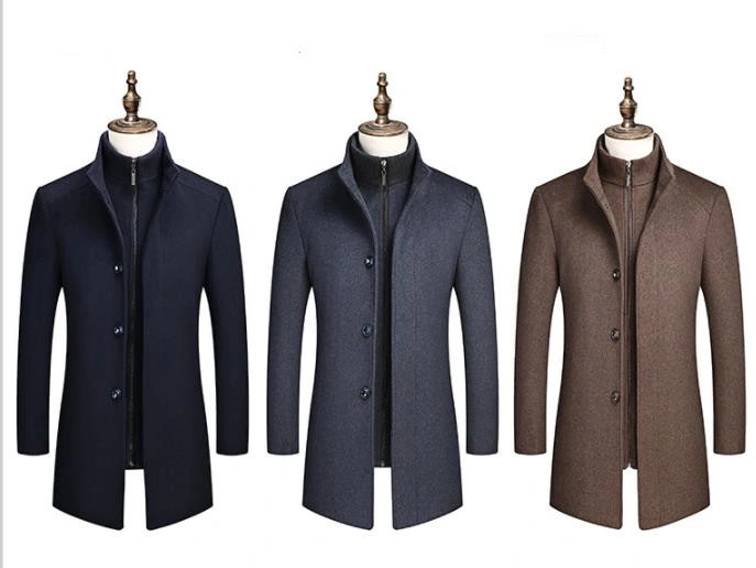 High Quality Fabric Long Wool Coat Manufacturers Direct Sales