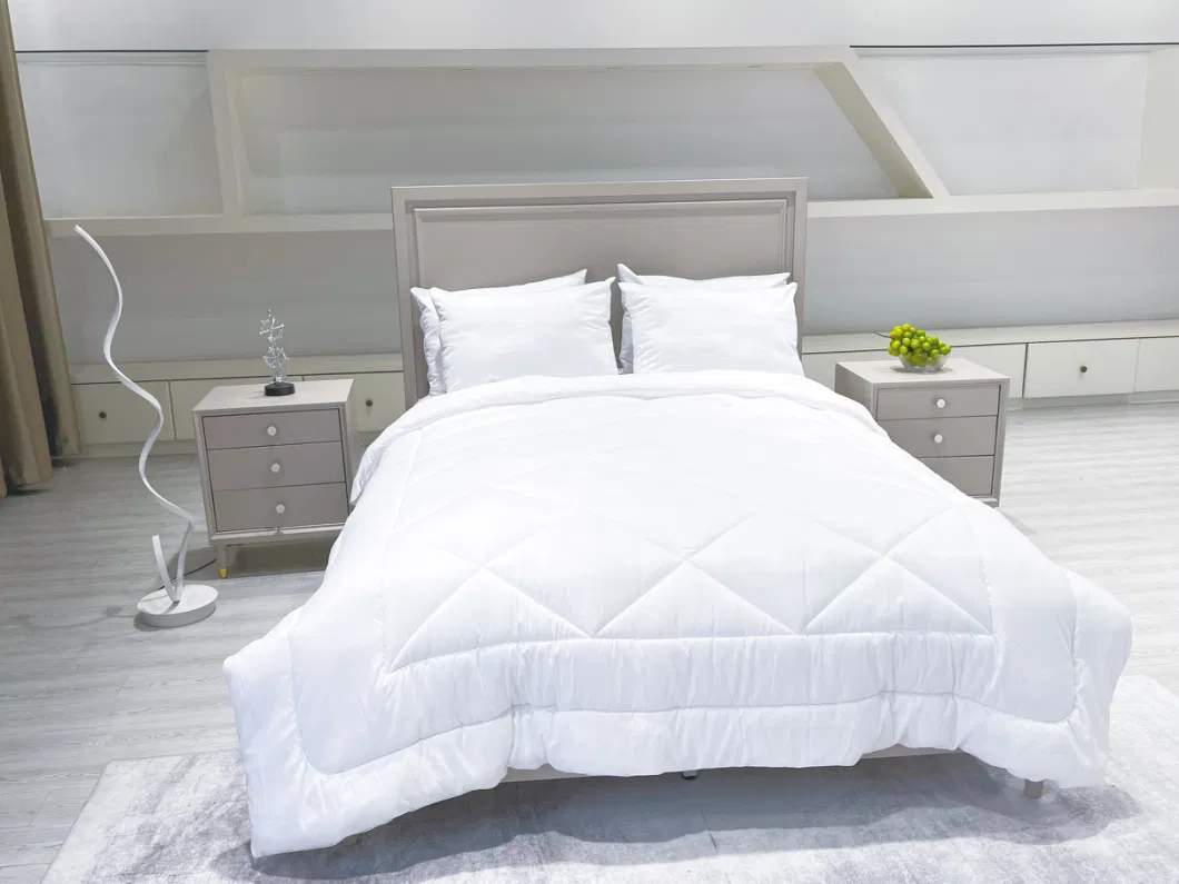 Manufacturer Wholesale Cheapest White Brushed Microfiber Polyester Home Bed Comforter Quilt Duvet