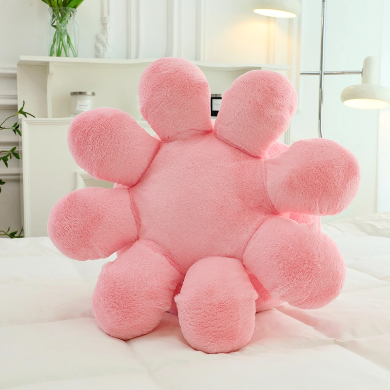 Customized Logo Cute Expression Pink Small Octopus Bow Decoration Pillow