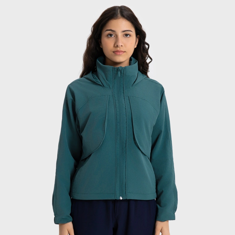 Wholesale Softshell Hooded Two-Wear Sport Coat Hiking Women&prime;s Windproof Casual Outdoor Jacket