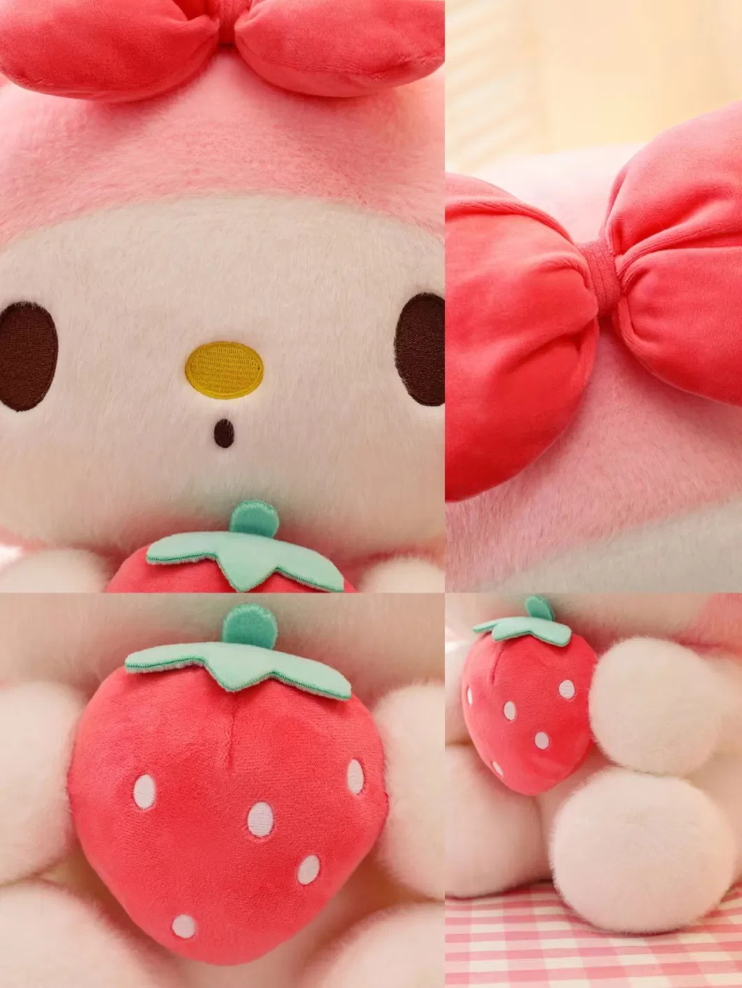 Animal Christmas Stuffed Toy Wholesale Plush Bow Decoration Kuromi