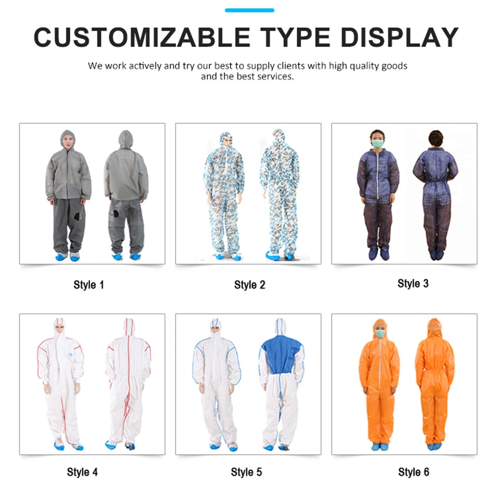 Wholesale ESD Lab Hooded Anti Static Jumpsuit Coverall Durable Uniform Food Processing Plant Work Clothes Safety Working Clothes