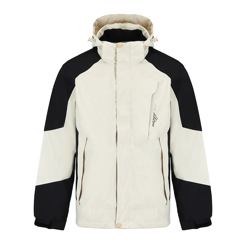Softshell Winter Sport Wear Waterproof Windproof Fashion Outdoor Warm Rain Jacket with Detachable Hood
