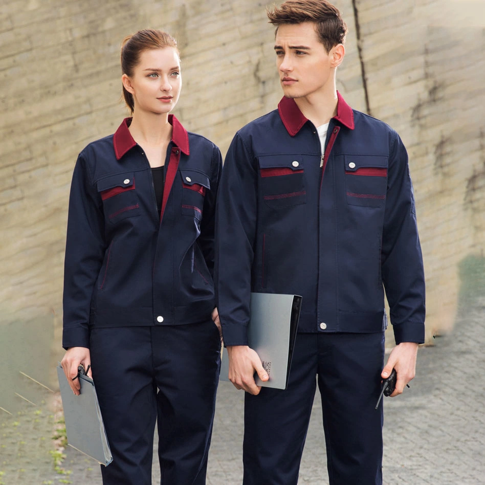 Custom Auto Repair Labor Work Clothing Factory Turndown Collar Wear-Resistant Zipper Working Cloth