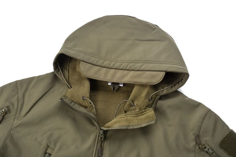 Black Waterproof Hunting Sports Tactical Soft Shell Jacket