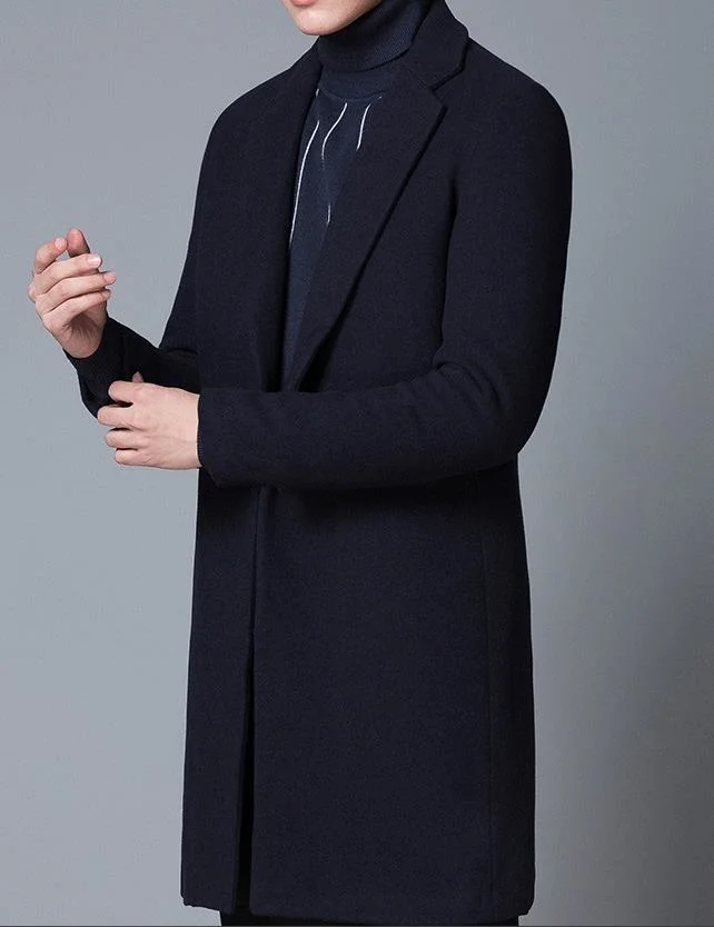 Source Manufacturer High Quality Wholesale Fabric Wool Coat/Can Export Seiko Fine Cut Medium Length Wool Coat 2021 New Arrival