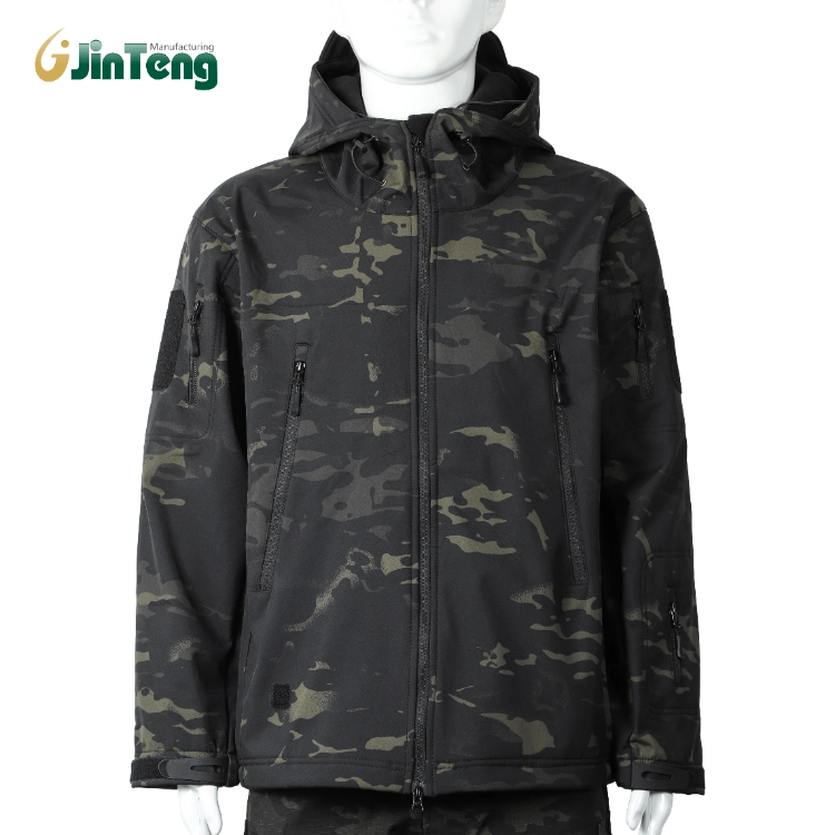 Jinteng Men Waterproof Windproof Military Style Apparel Long Sleeved Winter Combat Softshell Tactical Coat Jacket for Soldiers