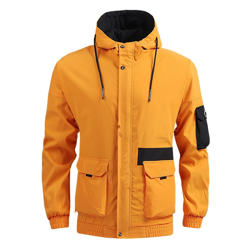 Winter Waterproof Windproof Fashion Design Breathable Hooded Softshell Outdoor Workwear Men Sports Hiking Jacket