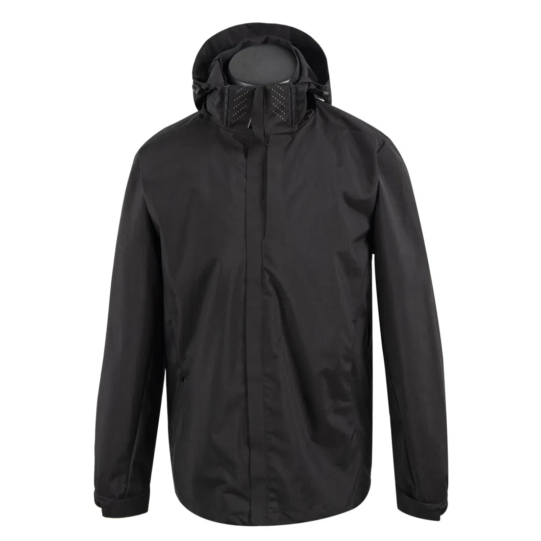 Men&prime;s Lightweight Waterproof Rain Jacket Shell Hooded Outdoor Hiking Jacket