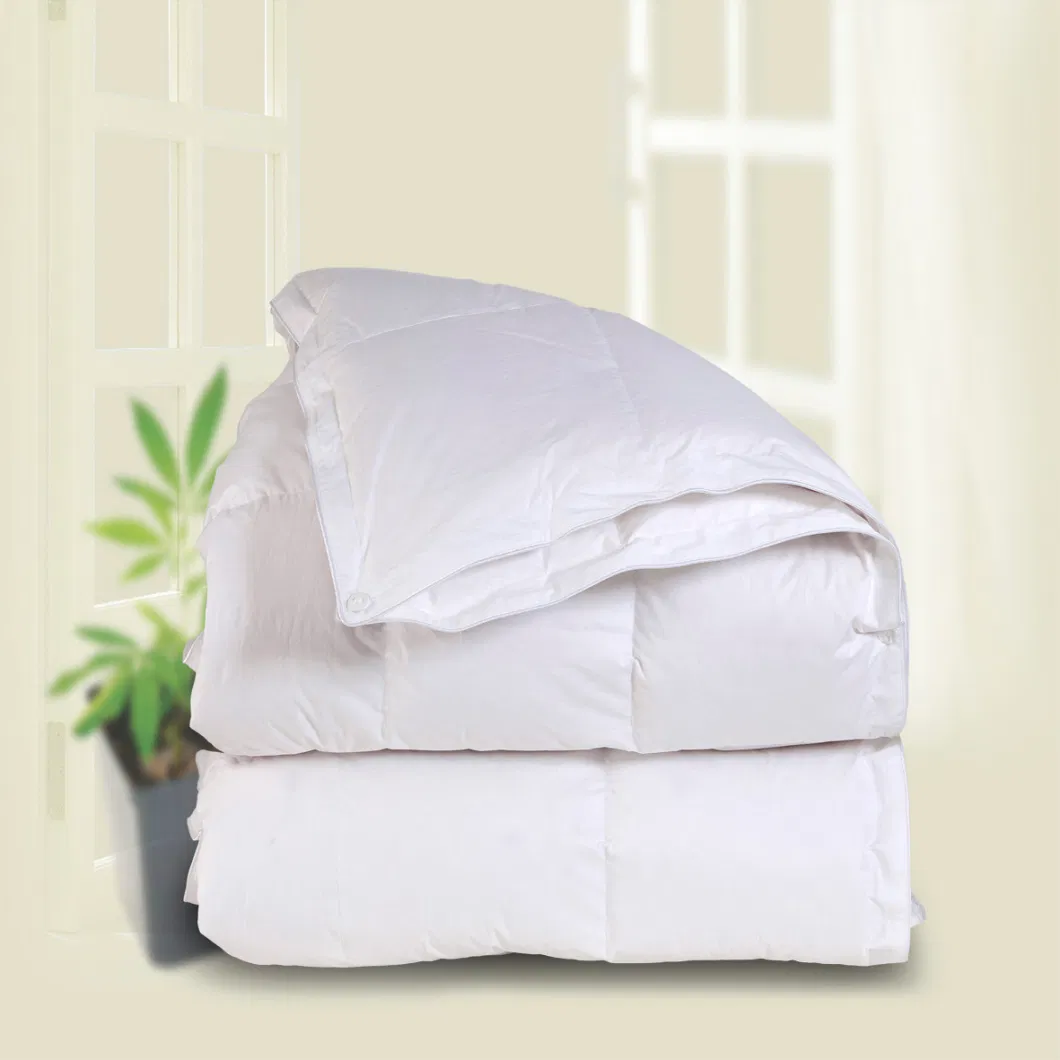 White Duck Down / Goose Down Filled Comforter with Cotton Shells