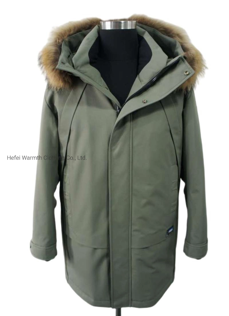 Factory Price Wholesale Heavy Clothing Mountain Softshell Women Duck Down with Hooded in Outdoor Winter Hunting Jacket