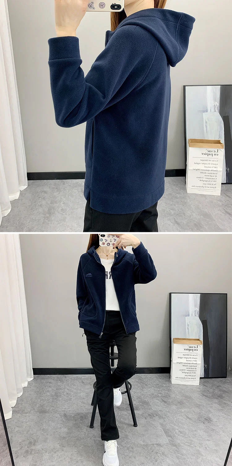 Autumn and Winter Outdoor Warm Fleece Jacket Women&prime; S Coat Sports