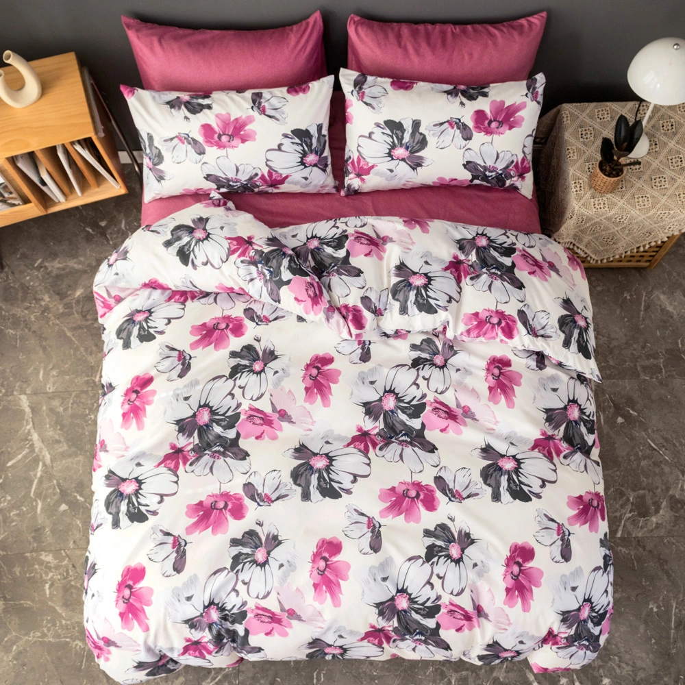 Manufacturer Directly Super Soft Plant Floral Pattern Bedsheets Duvet Cover Set Bedding Collection