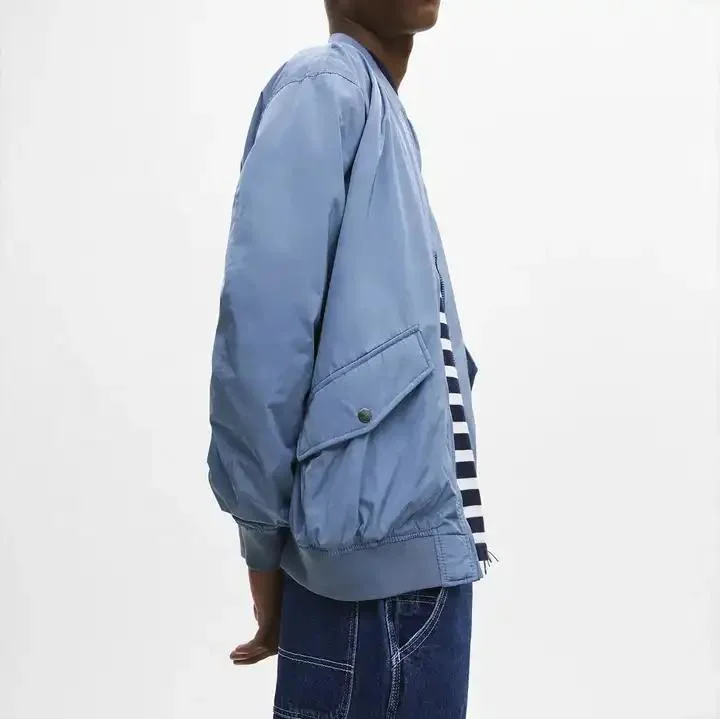 Fashion Nylon Waterproof Jacket Men&prime;s Oversized Zip up Windbreaker Bomber Jackets Coats