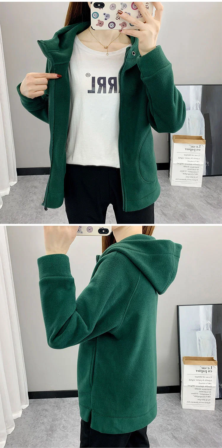 Autumn and Winter Outdoor Warm Fleece Jacket Women&prime; S Coat Sports