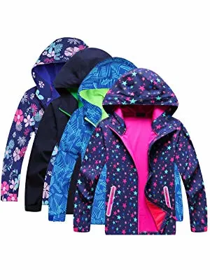 Toddler Children Girl Rain Jacket Waterproof Coat Raincoat Hooded Light Windbreaker for Kids Outdoor Activities