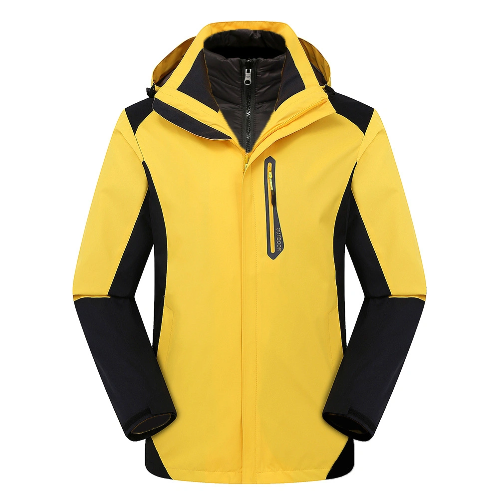 Hiworld Three-in-One Removable Liner Windproof and Warm Printed Logo Down Outdoor Jacket