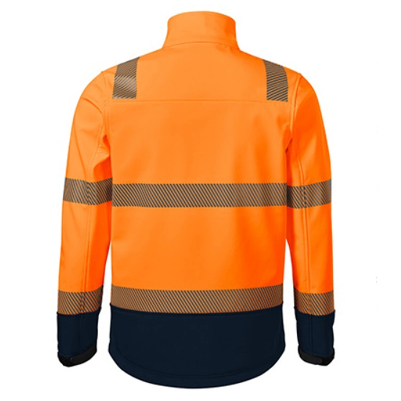 High Visibility Safety Sweatshirt Supplier Reflective Jacket for Men with Black Bottom Fleece Jacket Construction Winter Coat