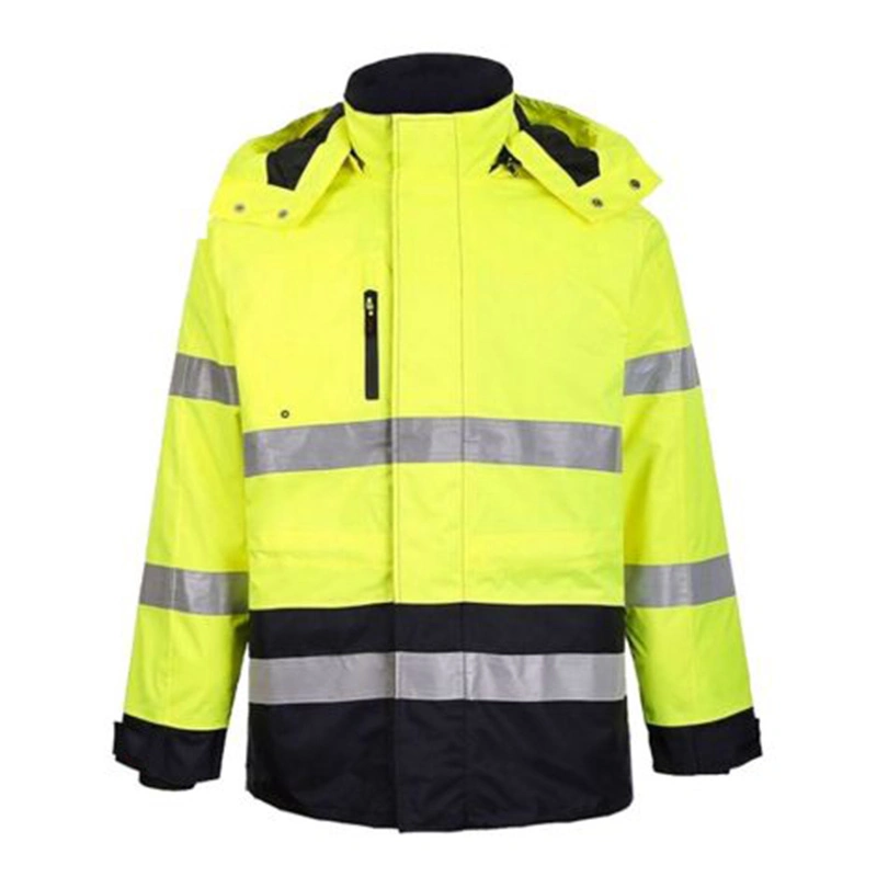 Manufacturer China Waterproof Winter Reflective Workwear Hi Vis Paddy Jacket Orange Coat