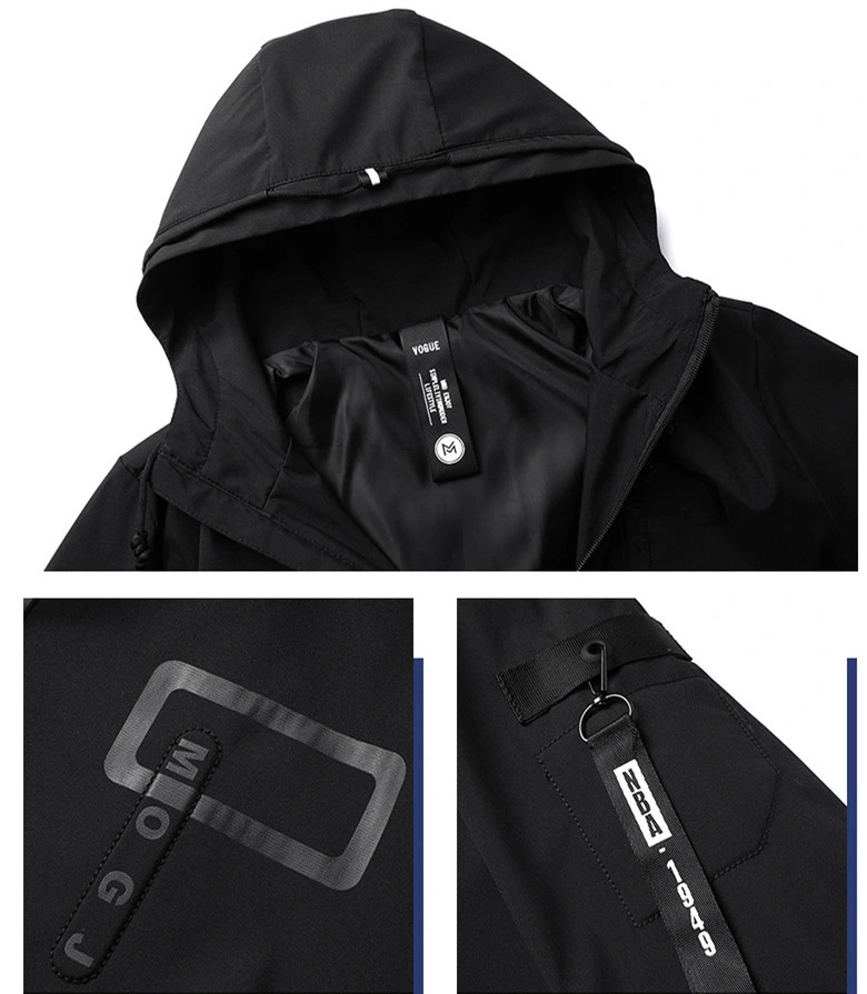 Winter Lightweight Waterproof Windproof Fashion Design Breathable Hooded Softshell Outdoor Men Sports Hiking Climbing Jacket