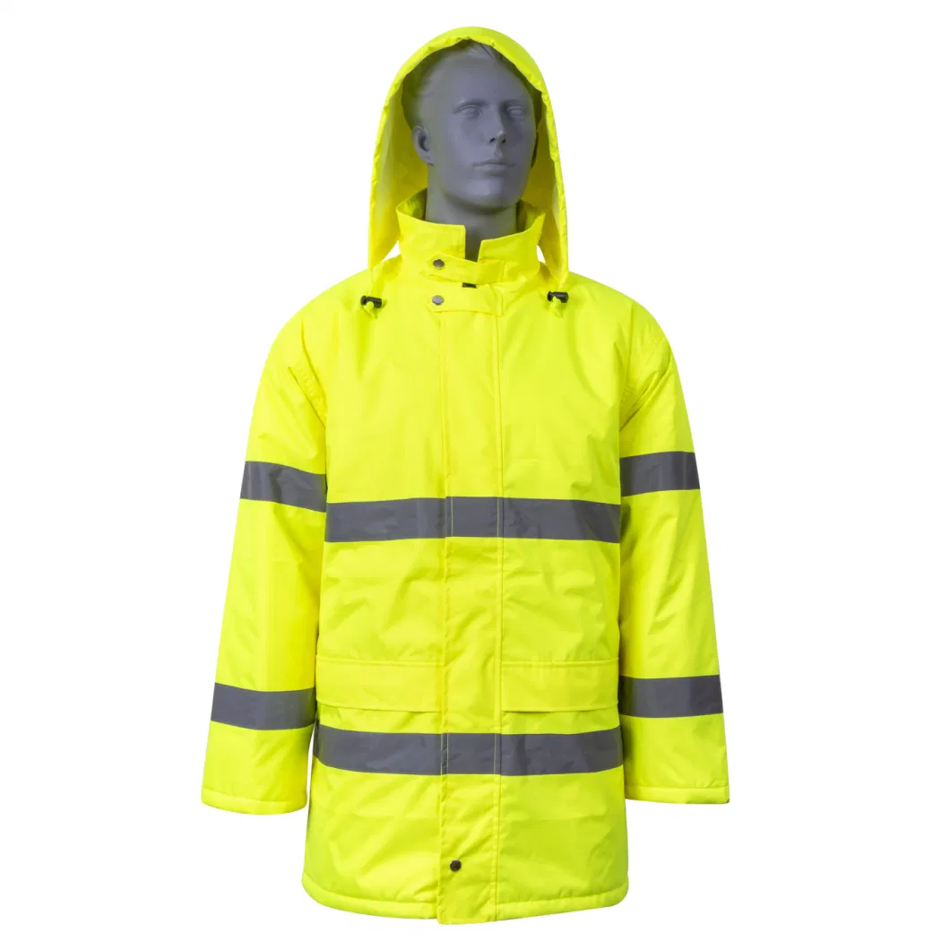 Waterproof Raincoat Winter Windbreaker Breathable Sports Men&prime;s High Visibility Hi Vis Reflective Safety Clothing Protective Security Apparel Workwear Jackets