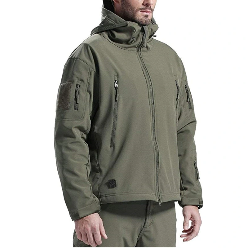 Outdoor Stylish Waterproof Windbreaker MID-Length Tactical Ultralight Windbreaker Hoodie Jacket for Men