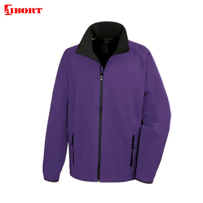 Aibort High Quality Black Softshell Jacket with Factory Price (T-JK-40)