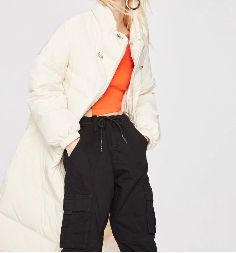 Manufacturer Custom Oversize Lady Padded Parka Jacket Winter Puffer Coat Woman