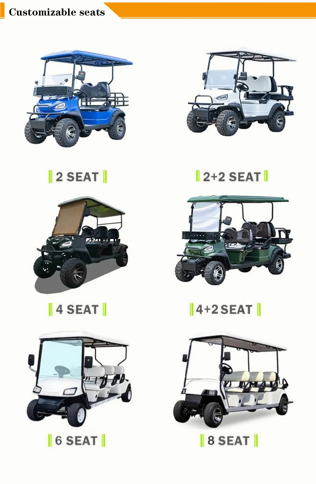 Electric Four-Wheel Golf Cart with Lithium Battery Hunting Car off-Road Vehicle New Energy Vehicle Manufacturer Direct Sales ATV (all-terrain vehicle)