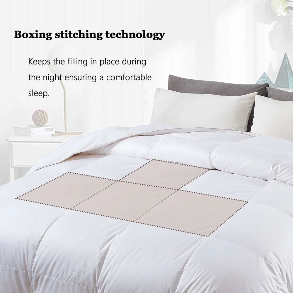 Custom Design Box Pattern Quilted 100% Down Alternative Fiber Filled Wholesale Microfiber Comforter