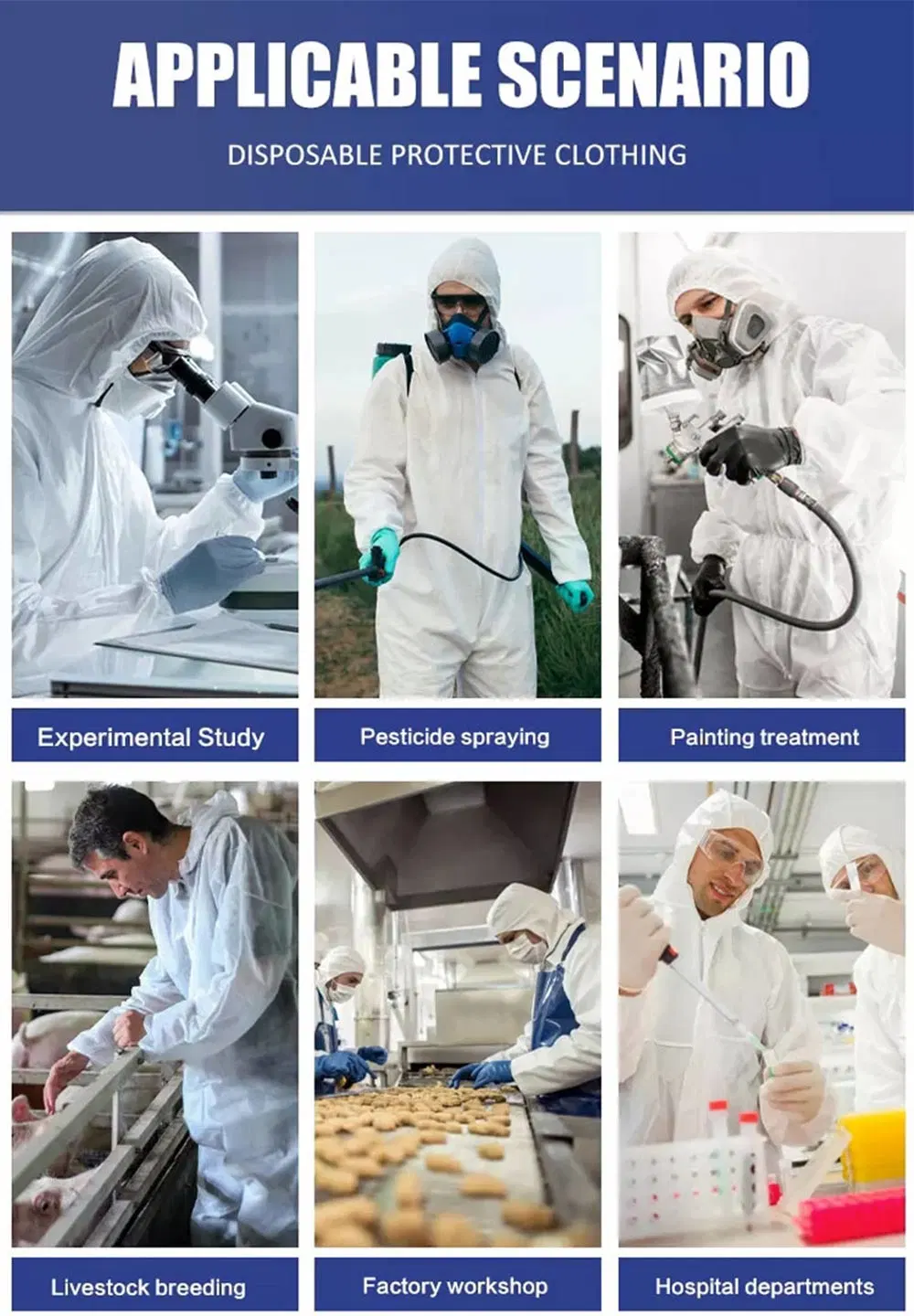 Wholesale ESD Lab Hooded Anti Static Jumpsuit Coverall Durable Uniform Food Processing Plant Work Clothes Safety Working Clothes