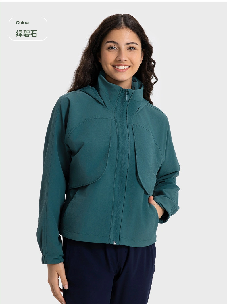 Wholesale Softshell Hooded Two-Wear Sport Coat Hiking Women&prime;s Windproof Casual Outdoor Jacket