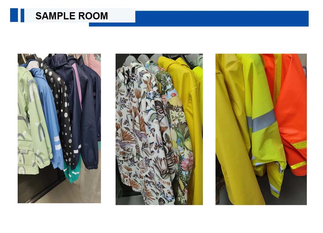 Customize Polyester Waterproof PU Rain Coat Fashion Rainwear Long Raincoat Jacket Women