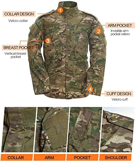 Fashion Black Acu Camouflage Clothing Night Camo Hunting Military Style Clothing