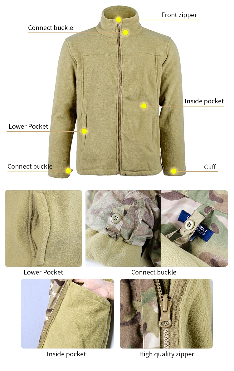 Outdoor Custom 3 in 1 Military Sports Waterproof Winter Man Jacket