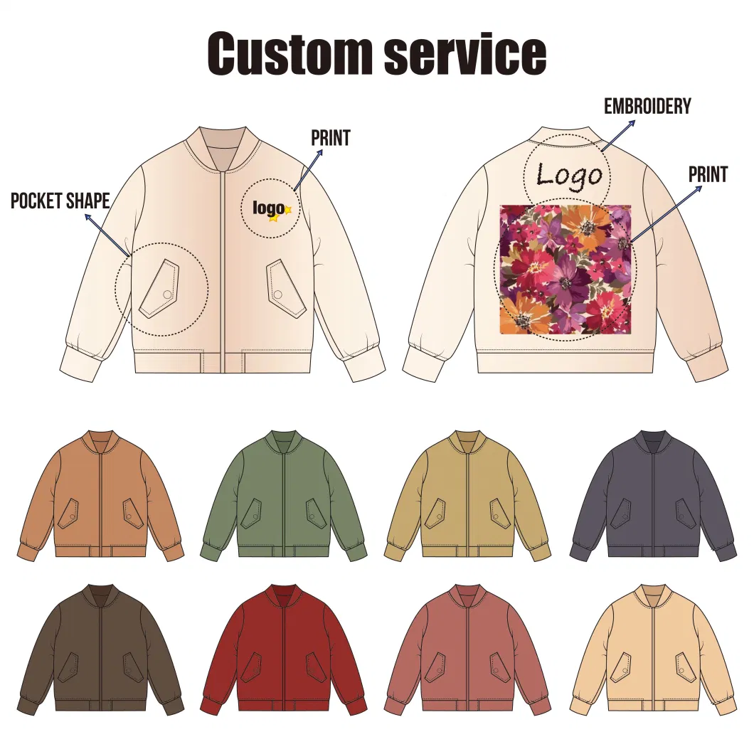 Custom Winter Zip up Jacket with Embroidery Logo High Quality for Men