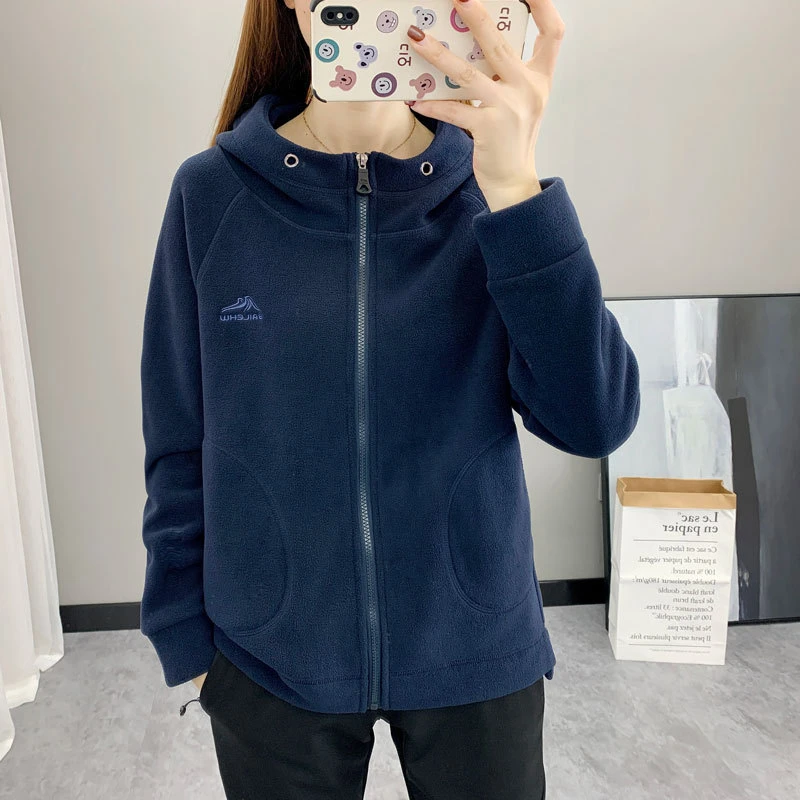 Autumn and Winter Outdoor Warm Fleece Jacket Women&prime; S Coat Sports