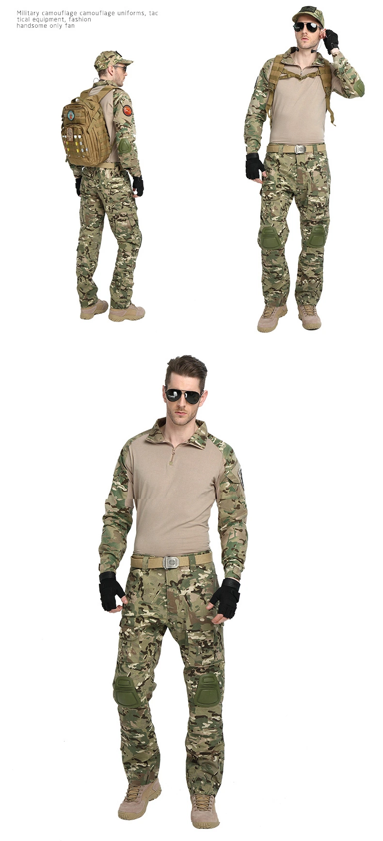 Cheap Wholesale Shirt and Pants Camouflage Outdoor Hunting Combat Pants Clothing