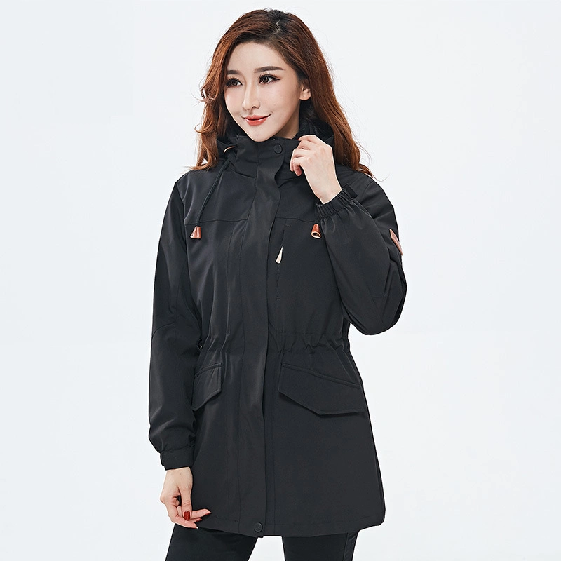 Winter Outdoor Three in One Storm Jacket Logo Long Mountaineering Clothes Male Cycling Windbreaker Female