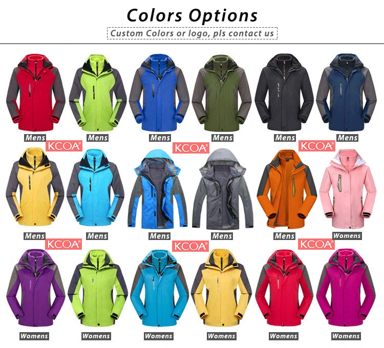 Windbreaker Thermal Coats 3 in 1 Ski Softshell Men Jackets Winter