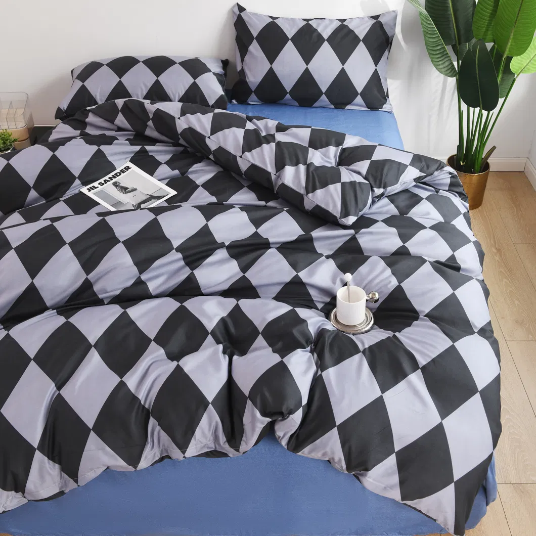 China Manufacturer Supply Modern Luxury Geometric Pattern Complete Queen Duvet Cover Bedding Set
