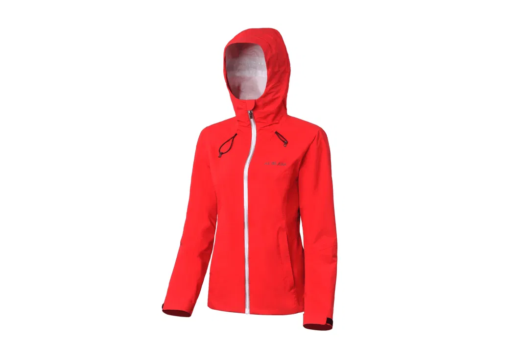 Factory Supply Outdoor Clothing Women Softshell Jacket Windbreaker Light Waterproof Jacket with Hood