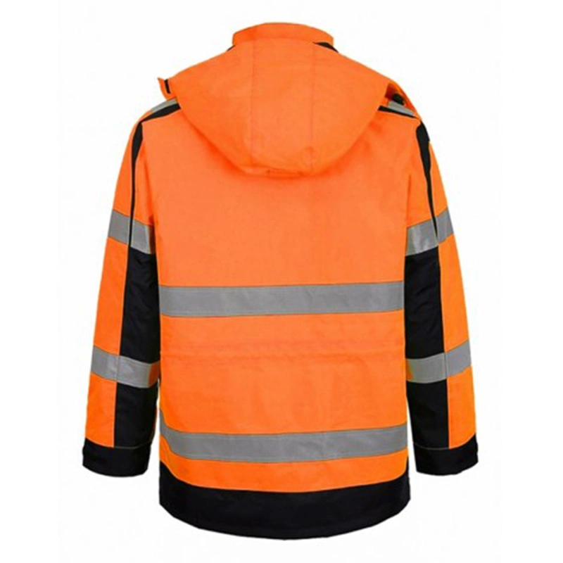 Manufacturer China Waterproof Winter Reflective Workwear Hi Vis Paddy Jacket Orange Coat