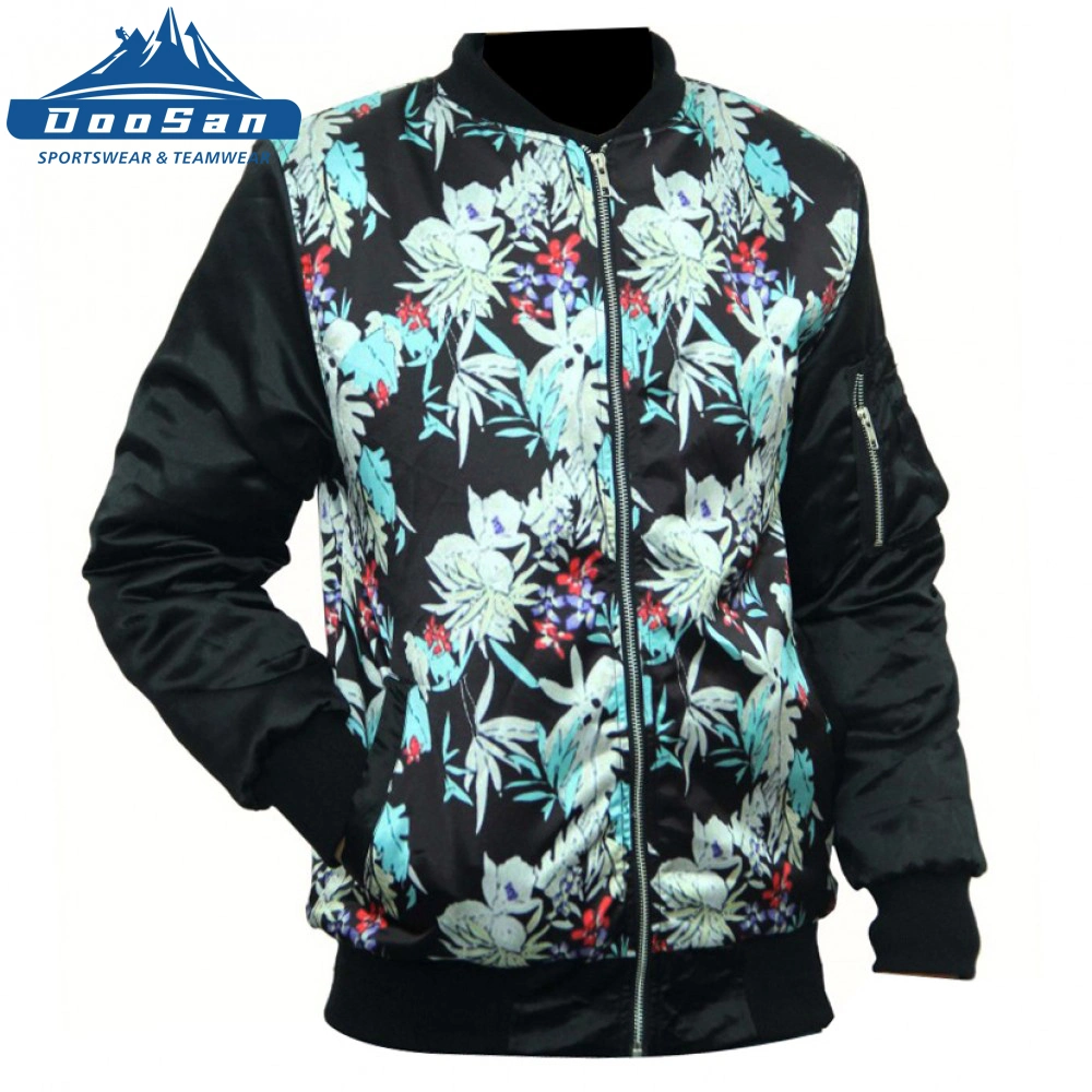 OEM Factory High Quality Sublimation 3D Printing Side Pocket Wind-Proof Warm Trendy Full Zip Jacket