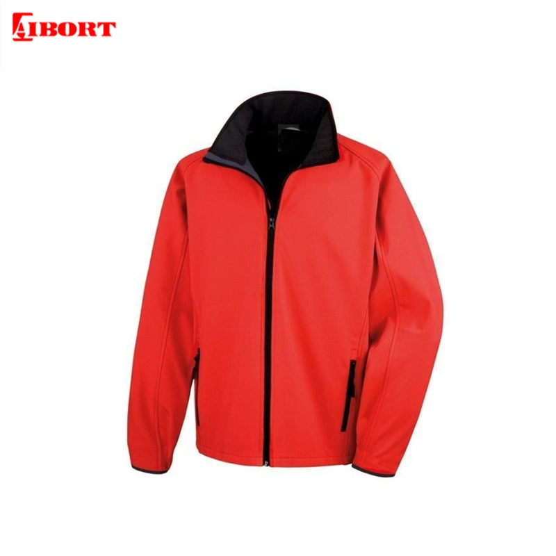 Aibort High Quality Black Softshell Jacket with Factory Price (T-JK-40)