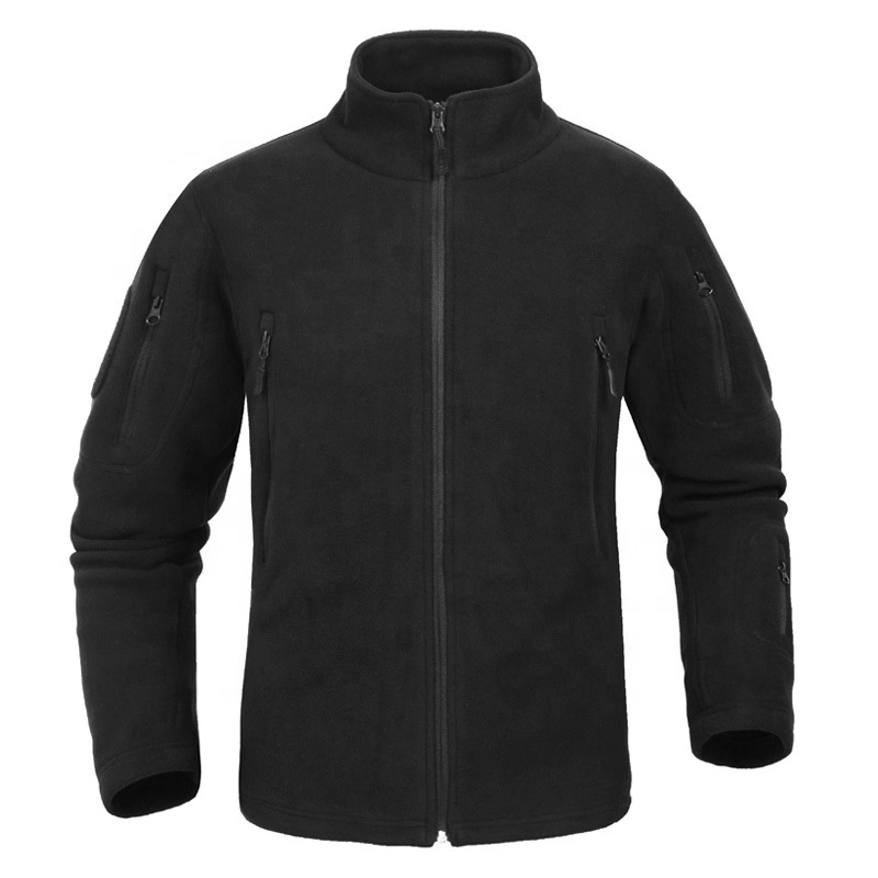 100% Polyester Custom Logo Full Zip Pocket Outdoor Mountain Climbing Winter Warm Polar Men Fleece Jacket